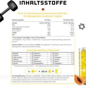 Clear Whey Isolate Proteinshake - Fruchtig & erfrischender Eiweiß-Shake - Hochwertiges Molkenprotein-Isolat (1x 900 g, Tropischer Punsch)
