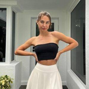 Skorts für Damen 2er Pack Hohe Taille Stylish Lässige Röcke Tennis mit Taschen Sommer Damen Skirts