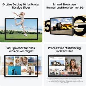 Samsung Galaxy Tab A9+ Wi-Fi Android-Tablet, 64 GB Speicherplatz, Großes Display, 3D-Sound, Simlockfrei ohne Vertrag, Graphite, Inkl. 3 Jahre Herstellergarantie