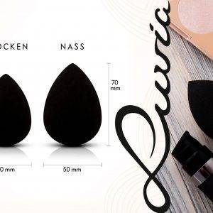 LUVIA COSMETICS Make-up Schwamm Fleckenloses Auftragen, für flüssige und pudrige Produkte, kein Latex.