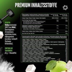 Clear Whey Isolate Proteinshake - Fruchtig & erfrischender Eiweiß-Shake - Hochwertiges Molkenprotein-Isolat (900g, Green Apple)