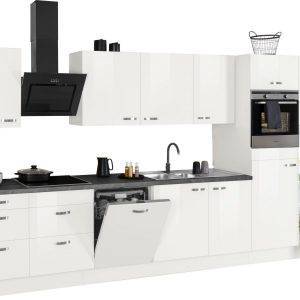 Küchenzeile Cara mit Hanseatic E-Geräten Breite 400 cm, Induktionskochfeld, Soft-Close-Funktion, Vollauszüge