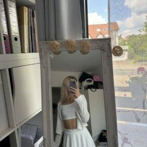 Mini Kleid Größe S in weiß mit Handytasche