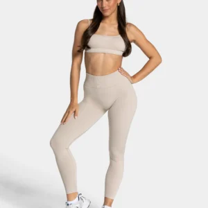 TEVEO Femme Sculpt Scrunch Leggings "Cream"