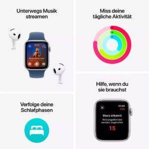 APPLE Watch SE (2024) Smartwatch Bildschirmdiagonale: 44 mm mit e-sim