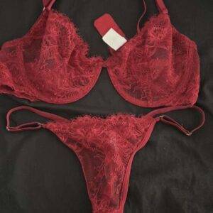 Elegantes Dessous-Set in Rot – Größe L