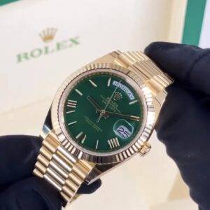 Herren Uhr 40, 40mm Ombre Green Roman Herren Box, Zertifikat Neu