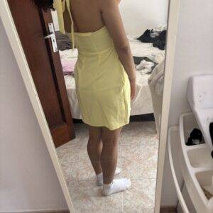 Frauen Kleid gelb in 38 getragen