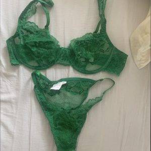 Dessous Set Grün – Größe S – BH & Slip – Neu & ungetragen 👙✨