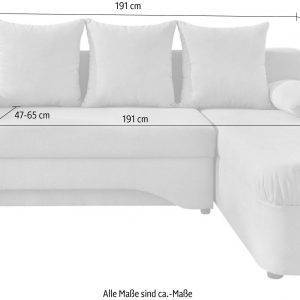 Ecksofa L-Form Gästebettfunktion und Stauraum