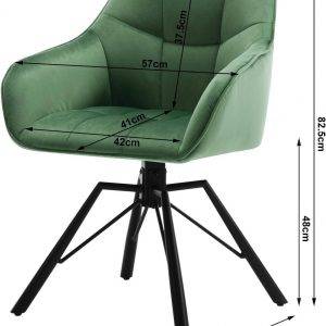 4-Fußstuhl (1 St), drehbar Esszimmerstuhl mit Armlehnen Rückenlehne