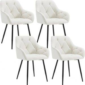 4-Fußstuhl (Set, 4 St), Esszimmerstühle ergonomischer aus Samt