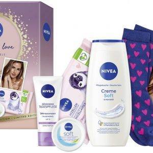 NIVEA Pflege-Geschenkset Skincare Love 6-tlg.,Mit wertvollen Ölen, spendet Feuchtigkeit, milder Duft.