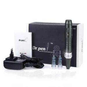 P-BEAUTY COSMETIC ACCESSORIES Dermaroller Dermapen Microneedling Anti Falten Gerät M8 inkl. 2 Nadeln
