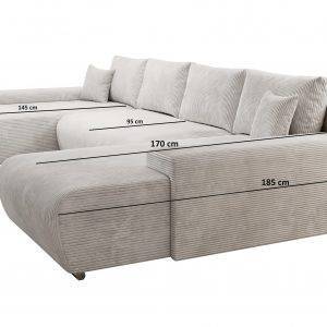 Ecksofa Credo Ecksofa U-Form, mit Schlaffunktion und Bettkasten, U-Form Couch