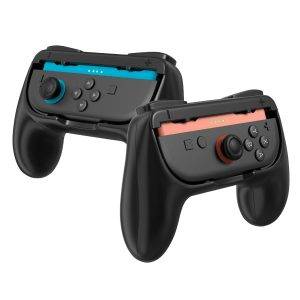 Tixlux 2 Stück Controller Griffe für JoyCon Kompatibel mit Nintendo Switch 2, Ergonomische Komfort-Halterungen für JoyCon Controller, Reaktionsschnelle SL/SR-Tasten, Rutschfester Sitz