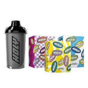 HOLY Starter Set Deluxe - Energy, Iced Tea & Hydration - 42 Portionen in 21 fruchtigen Geschmacksrichtungen - Vegan & zuckerfrei mit 100% natürlichen Fruchtaromen
