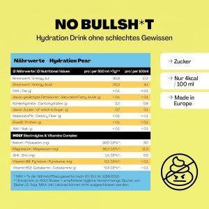 HOLY Hydration 'Pear' | 50 Portionen mit wertvollen Elektrolyten & Mineralstoffen | Hydration Drink | Vegan mit 100% natürlichen Fruchtaromen (350g)