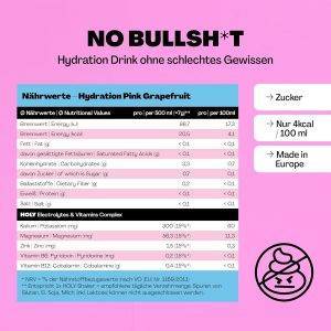 HOLY Hydration 'Pink Grapefruit' | 50 Portionen mit wertvollen Elektrolyten & Mineralstoffen | Hydration Drink | Vegan mit 100% natürlichen Fruchtaromen (350g)