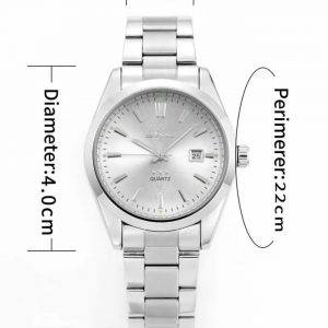 Herren Uhr Schlicht Metallic
