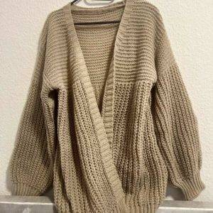 Offener Vorderseite Dropped-Shoulder Cardigan – Größe L