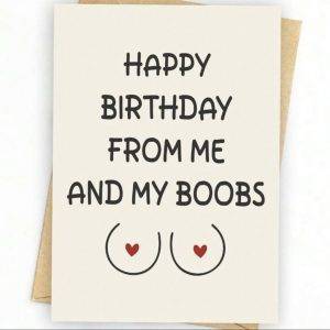 HAPPY BIRTHDAY FROM ME AND MY BOOBS | HappyMommy – Geburtstagskarten & Geschenke 🎉