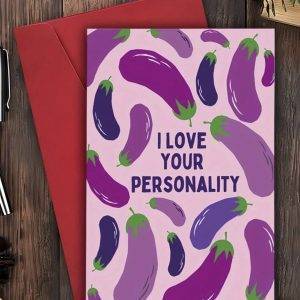 „I LOVE YOUR PERSONALITY“ 😘🍆 – HappyMommy Geburtstagskarten & Geschenke