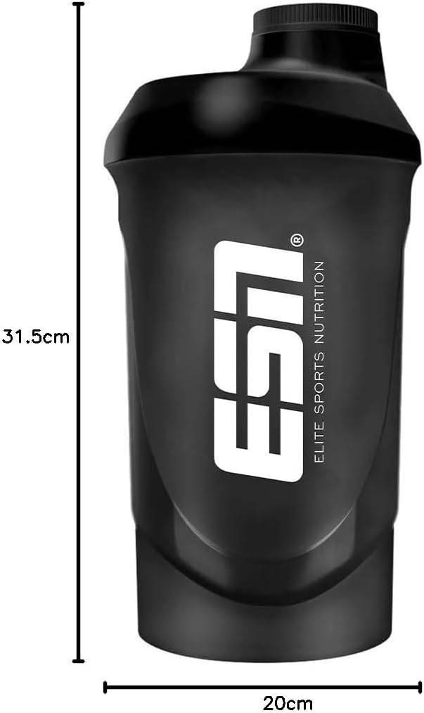 ESN Shaker, Black, 600 ml, auslaufsicher, Shaker mit Messskala zum einfachen Dosieren, frei von BPA & DEHP – Bild 4