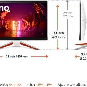 BenQ MOBIUZ EX2710U Gaming Monitor Weiß 27" 4K UHD IPS, 144Hz, 1ms, HDR600, HDMI 2.1 48Gbps, VRR für PS5, FreeSync Premium, 98% P3, Fernbedienung, Eye-Care, Lautsprecher 2.1