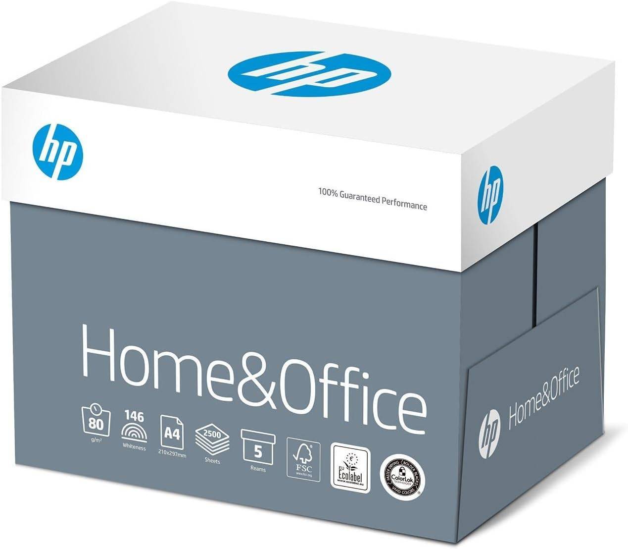 HP Kopierpapier CHP150 Home & Office, DIN-A4 80g, Weiß - Allround Kopierpapier für Zuhause und Büro ,2500 Blatt( 5x500 Blatt), 5er Pack