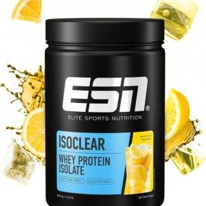 ESN ISOCLEAR Whey Isolate Protein Pulver, Lemon Iced Tea, 908 g, Proteinlimo mit fruchtig leckerem Geschmack, clear Whey - made in Germany