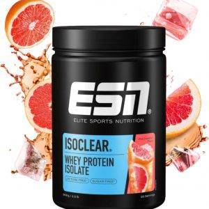 ESN ISOCLEAR Whey Isolate Protein Pulver, Pink Grapefruit, 908 g, Proteinlimo mit fruchtig leckerem Geschmack, clear Whey - made in Germany