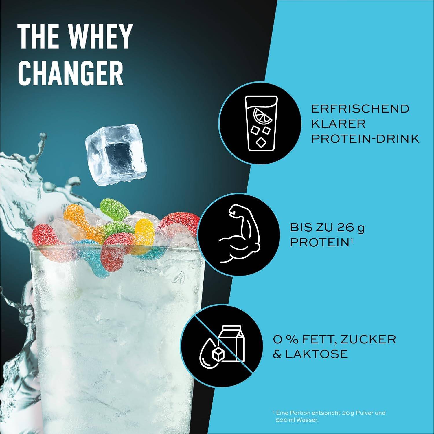 ESN ISOCLEAR Whey Isolate Protein Pulver, Sour Power, 908 g, Proteinlimo mit fruchtig leckerem Geschmack, clear Whey - made in Germany – Bild 2