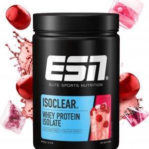 ESN ISOCLEAR Whey Isolate Protein Pulver, Fresh Cherry, 908 g, Proteinlimo mit fruchtig leckerem Geschmack, clear Whey - made in Germany