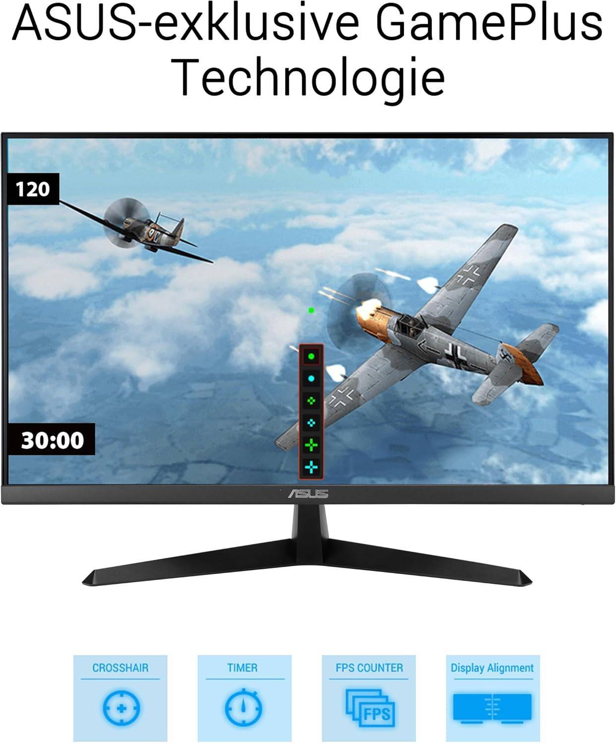 ASUS Eye Care VY279HGR - 27 Zoll Full HD Monitor - 120 Hz, 1ms MPRT, AdaptiveSync, GameFast Input - IPS Panel, Vesa 100x100, 16:9, 1920x1080, HDMI, D-Sub – Bild 3
