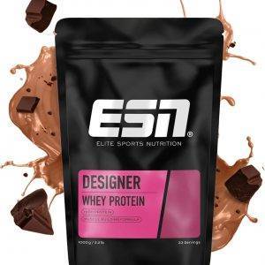 ESN Designer Whey Protein Pulver, Chocolate, 1 kg, bis zu 23 g Protein pro Portion, ideal zum Muskelaufbau und -erhalt - made in Germany