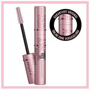 Maybelline New York Sky High Schwarze Wimperntusche für extrem lange Wimpern und Volumen, Lash Sensational Sky High Mascara, Farbe: Very Black, 7,2 ml