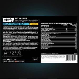 ESN ISOCLEAR Whey Isolate Protein Pulver, Mango Peach Iced Tea, 908 g, Proteinlimo mit fruchtig leckerem Geschmack, clear Whey - made in Germany
