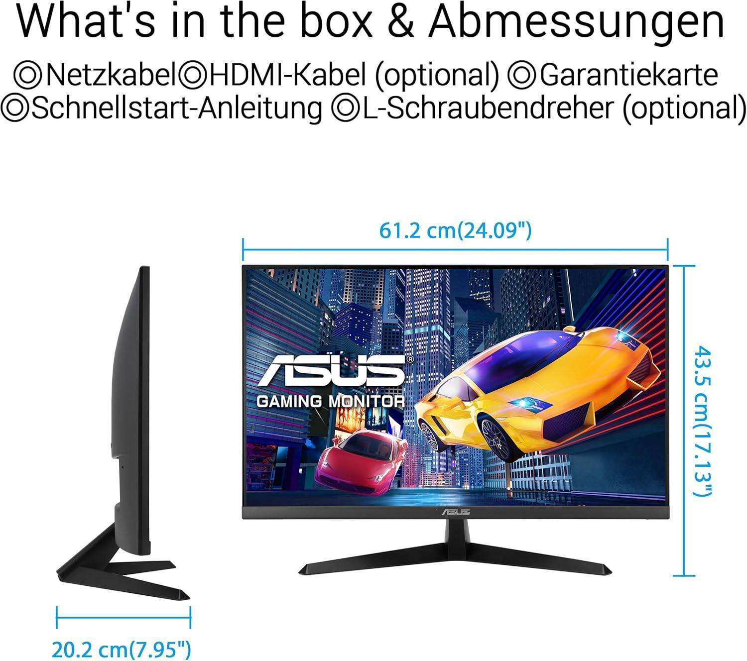 ASUS Eye Care VY279HGR - 27 Zoll Full HD Monitor - 120 Hz, 1ms MPRT, AdaptiveSync, GameFast Input - IPS Panel, Vesa 100x100, 16:9, 1920x1080, HDMI, D-Sub – Bild 2