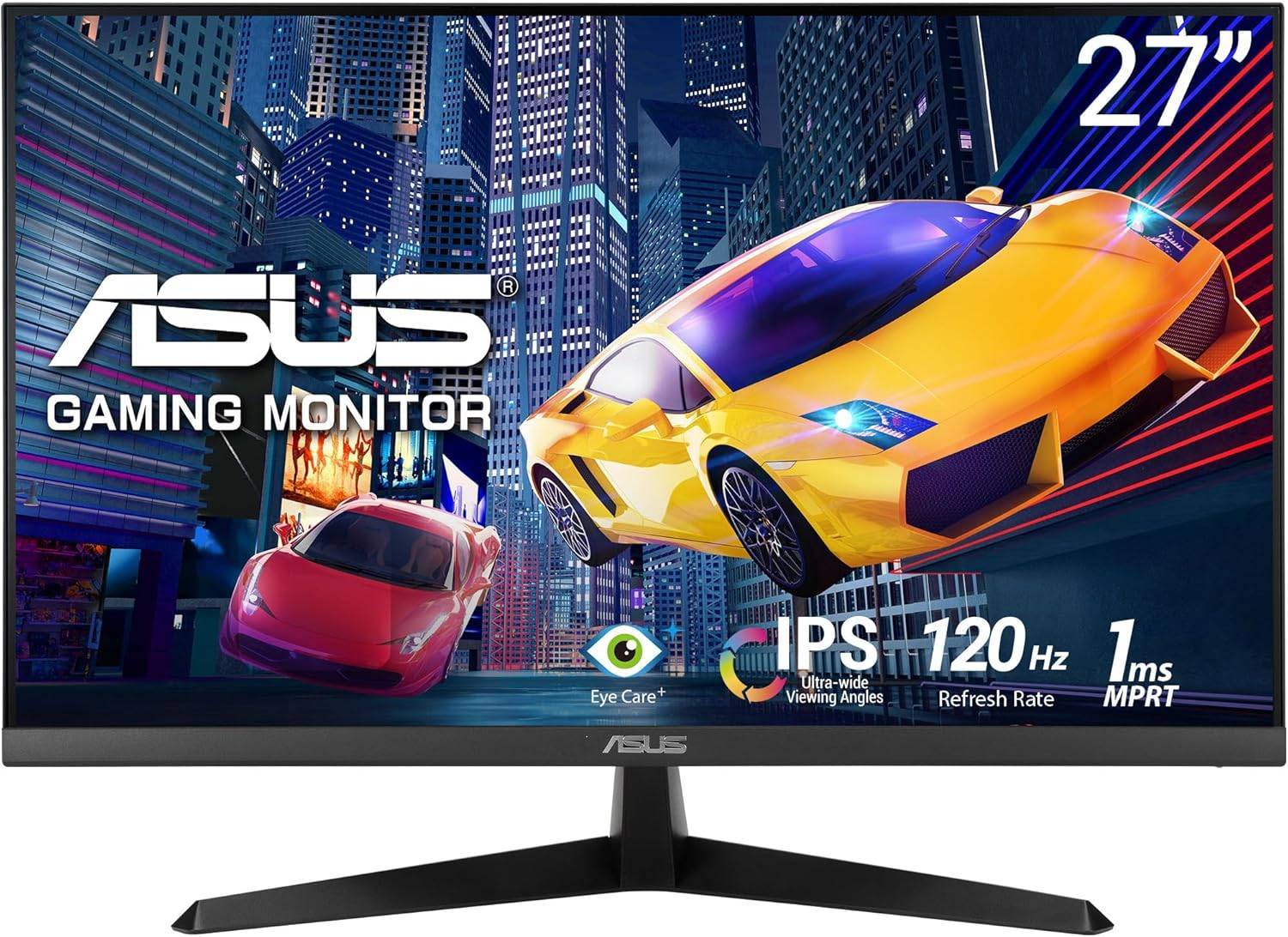 ASUS Eye Care VY279HGR - 27 Zoll Full HD Monitor - 120 Hz, 1ms MPRT, AdaptiveSync, GameFast Input - IPS Panel, Vesa 100x100, 16:9, 1920x1080, HDMI, D-Sub