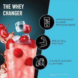 ESN ISOCLEAR Whey Isolate Protein Pulver, Fresh Cherry, 908 g, Proteinlimo mit fruchtig leckerem Geschmack, clear Whey - made in Germany