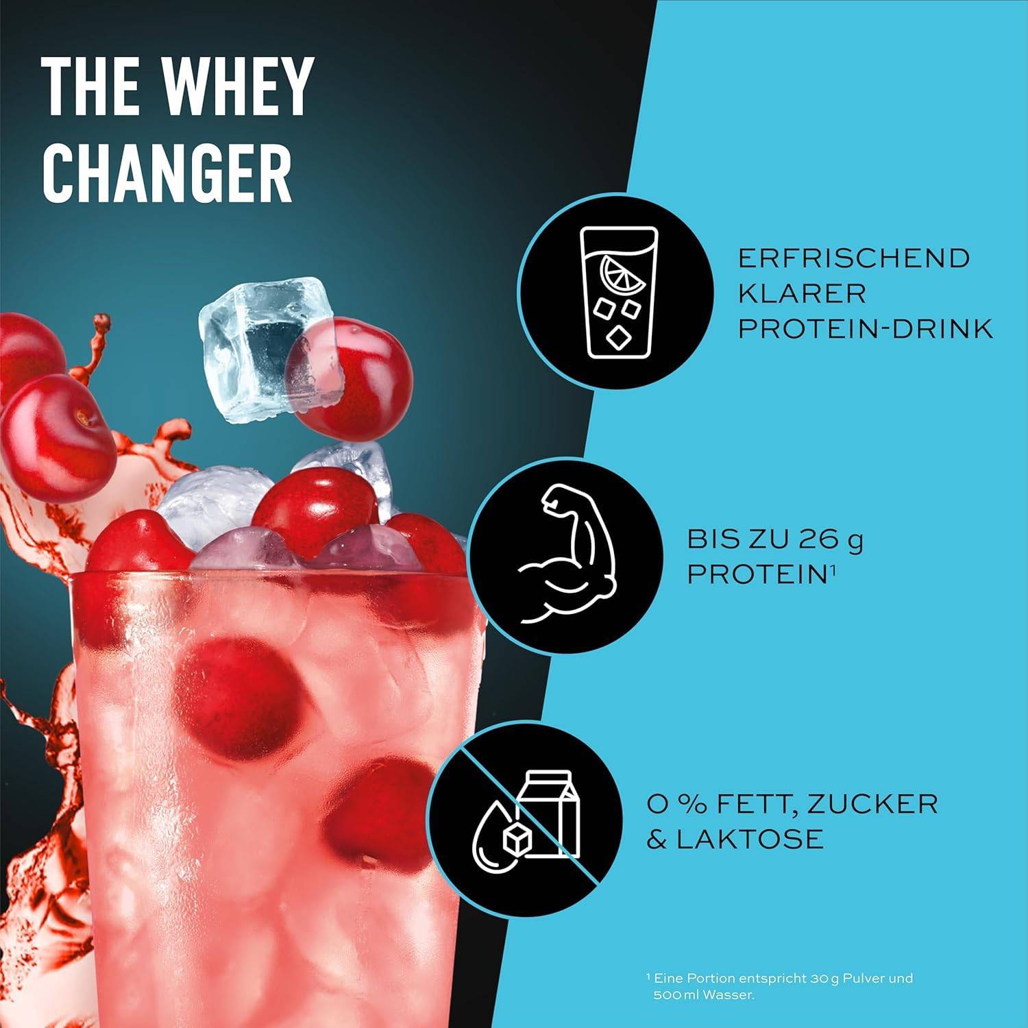 ESN ISOCLEAR Whey Isolate Protein Pulver, Fresh Cherry, 908 g, Proteinlimo mit fruchtig leckerem Geschmack, clear Whey - made in Germany – Bild 2
