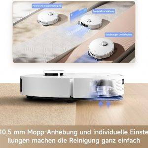 dreame L10s Ultra Gen 2 Saugroboter mit Wischfunktion,MopExtend™ RoboSwing-Technologie, 10.000 Pa Vormax™-Saugkraft, Haustiermodus, vollautomatischer Basisstation,vielseitiger Teppichreinigung