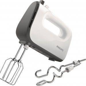 PHILIPS Handmixer HR3741/00 5 Geschwindigkeiten plus Turbo, inkl. Quirle und Knethaken