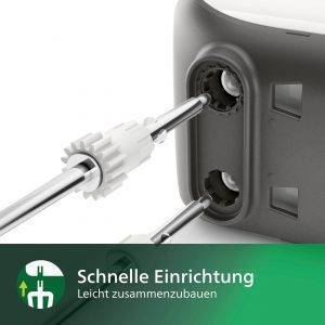 PHILIPS Handmixer HR3741/00 5 Geschwindigkeiten plus Turbo, inkl. Quirle und Knethaken