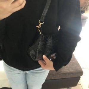 Leichte, krokodilgeprägte Handtasche – ideal für Büro, College & Reisen