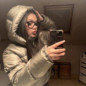 Damen Warme Wind-resistente Baumwoll-Jacke mit Kapuze – Größe 38