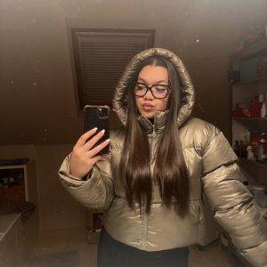 Damen Warme Wind-resistente Baumwoll-Jacke mit Kapuze – Größe 38