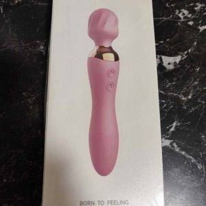 Neu & original verpackt – Pinker Silikon-Vibrator mit Doppelspitze