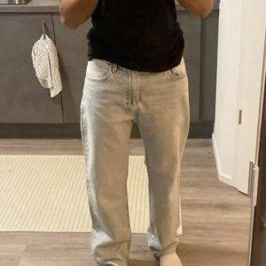 hellgraue Cargo-Jeans in Größe 2XL (58)